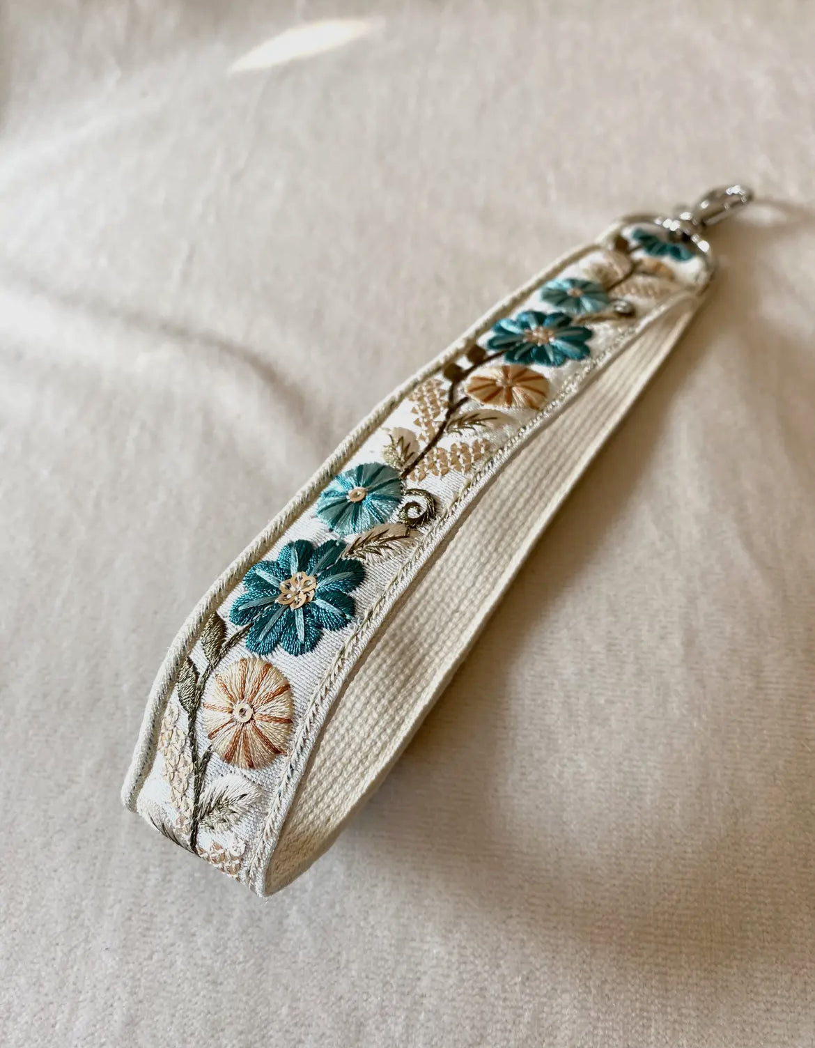 Handgemaakt Telefoonkoord / Tasbedel / Lange Sleutelhanger - Blauw