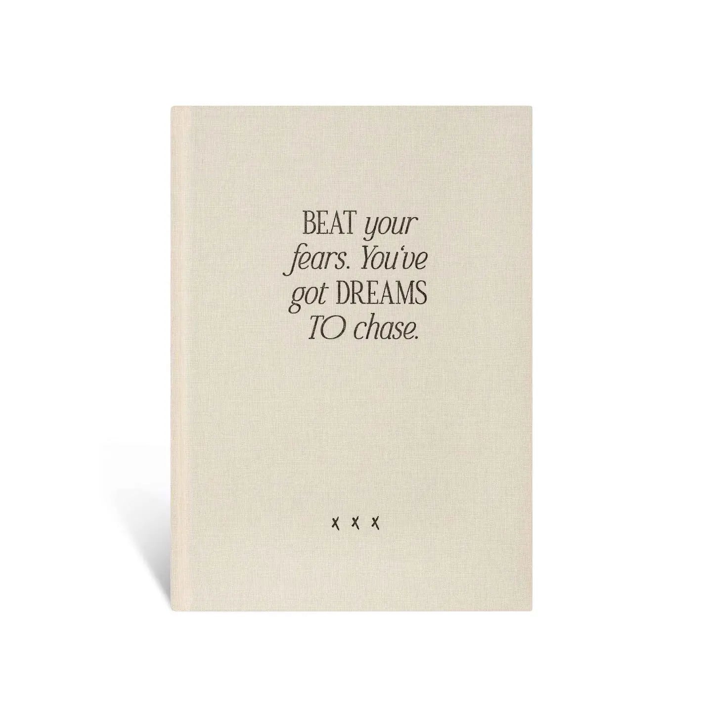 Notitieboek „Dream Chaser” | A5, gebroken wit/zwart, linnen
