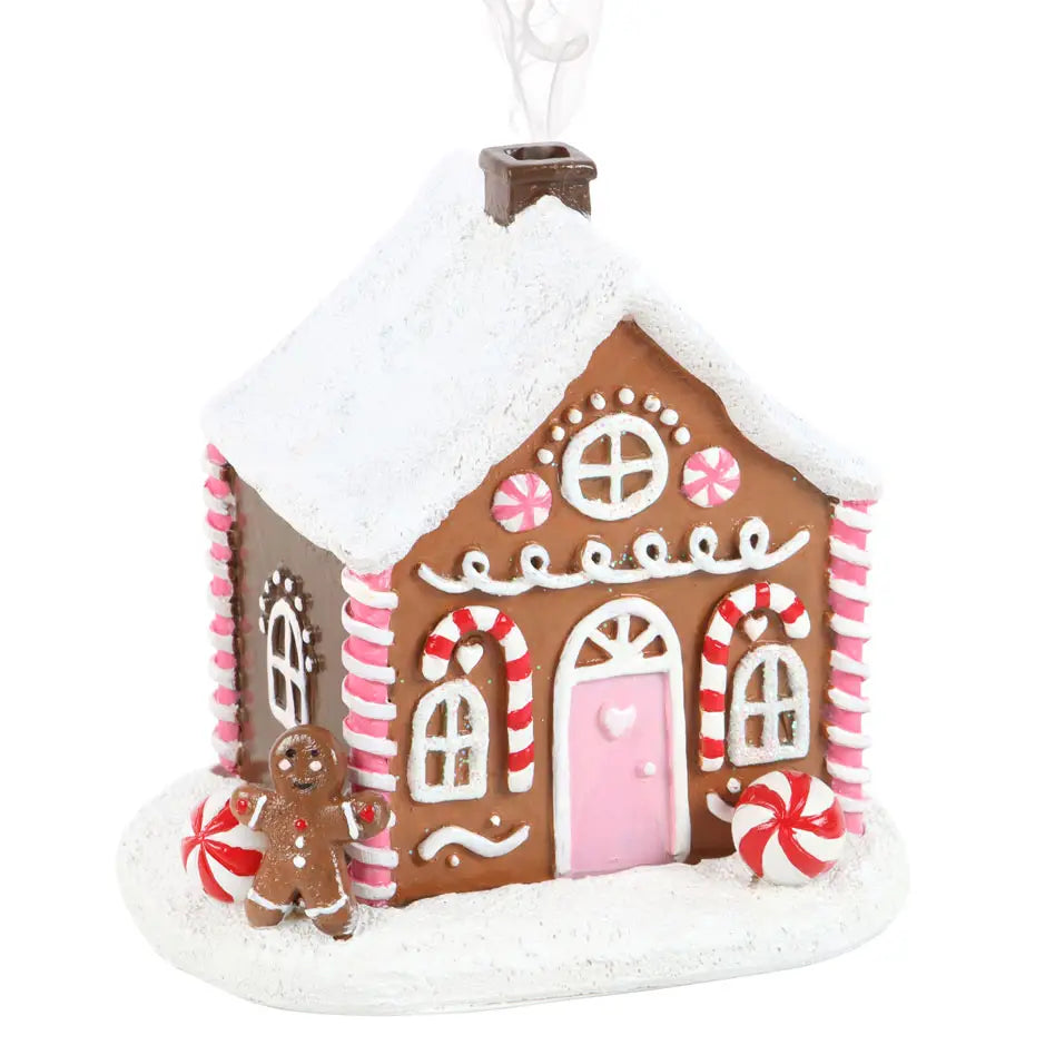 Pink Gingerbread House Kerst Wierook Kegelbrander